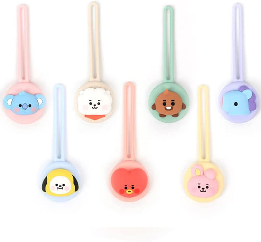BT21 Little Buddy AirTag Cover Case with All in One Silicon Strap