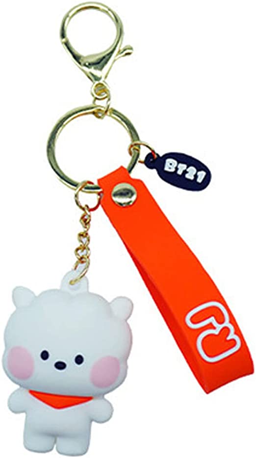 BT21 Minini Figure Keyring Keychain with Name Strap by BTS