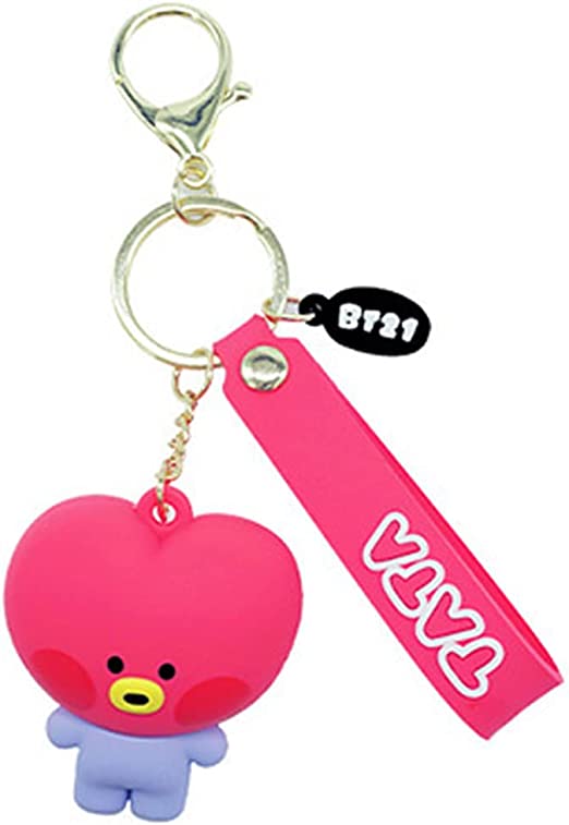 BT21 Minini Figure Keyring Keychain with Name Strap by BTS