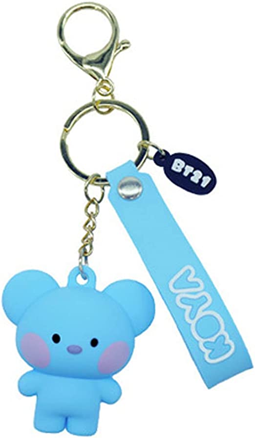 BT21 Minini Figure Keyring Keychain with Name Strap by BTS