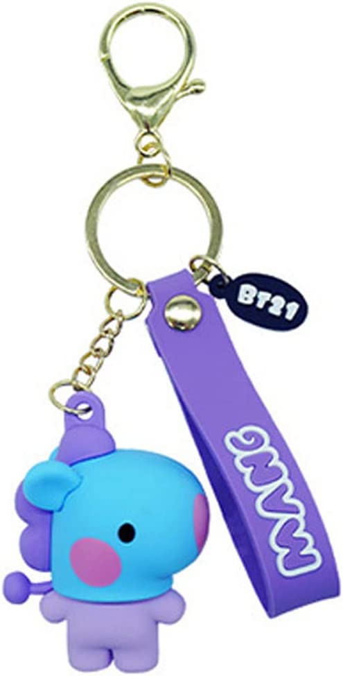 BT21 Minini Figure Keyring Keychain with Name Strap by BTS
