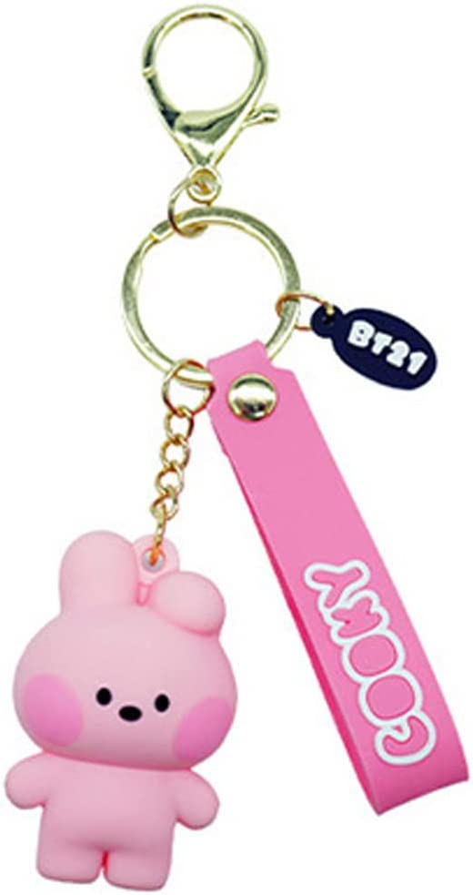 BT21 Minini Figure Keyring Keychain with Name Strap by BTS