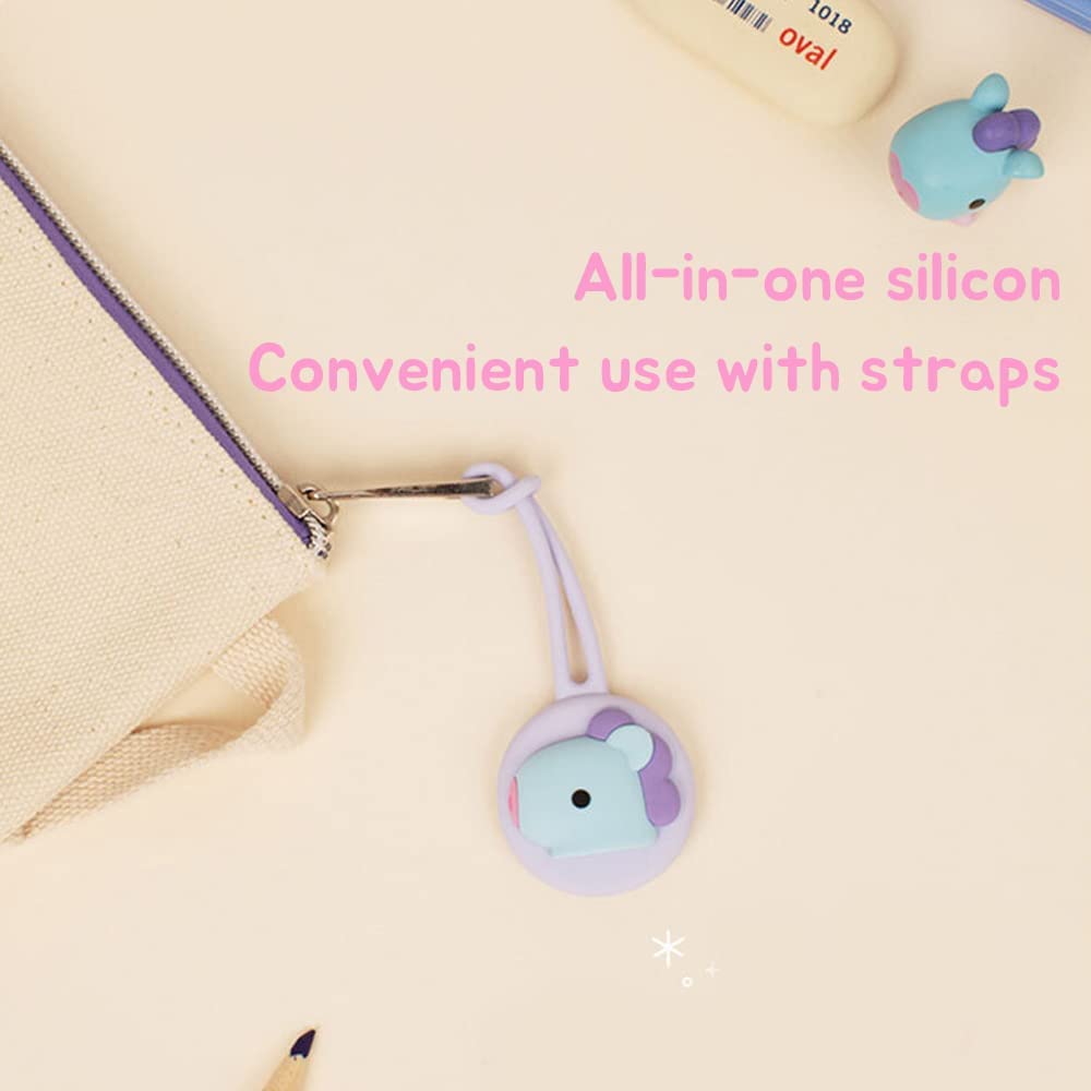 BT21 Little Buddy AirTag Cover Case with All in One Silicon Strap