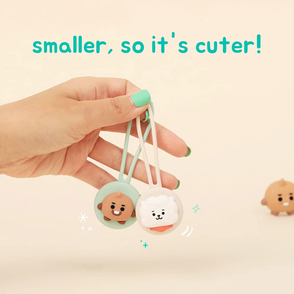 BT21 Little Buddy AirTag Cover Case with All in One Silicon Strap