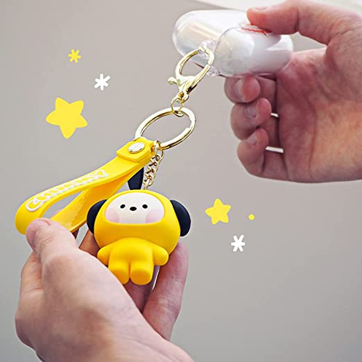 BT21 Minini Figure Keyring Keychain with Name Strap by BTS