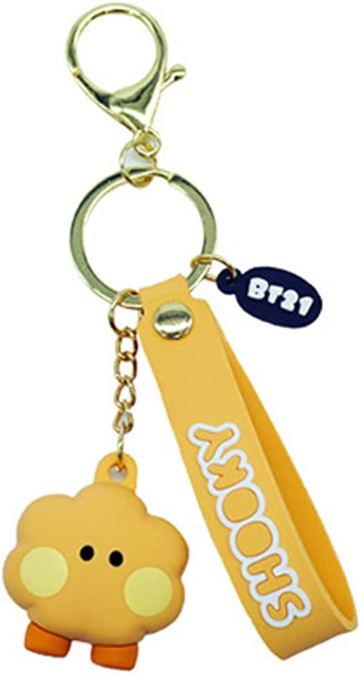 BT21 Minini Figure Keyring Keychain with Name Strap by BTS