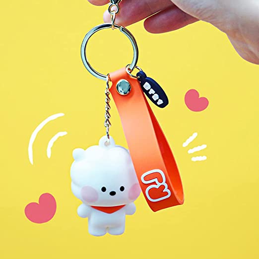 BT21 Minini Figure Keyring Keychain with Name Strap by BTS