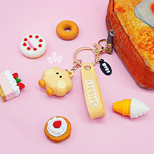 BT21 Minini Figure Keyring Keychain with Name Strap by BTS