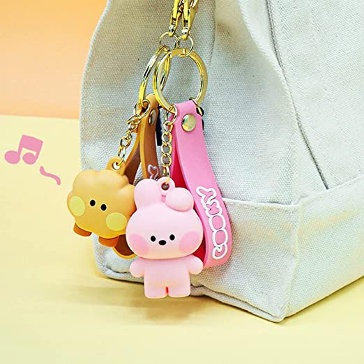 BT21 Minini Figure Keyring Keychain with Name Strap by BTS