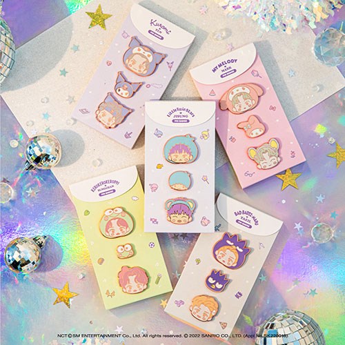 NCT x Sanrio Characters 3 pcs Pin Badge - SMTOWN Official Merch