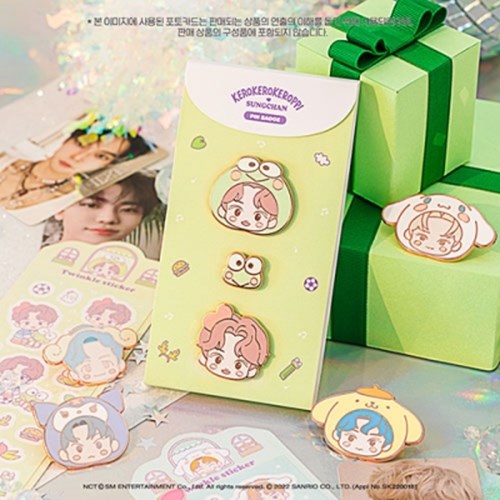 NCT x Sanrio Characters 3 pcs Pin Badge - SMTOWN Official Merch