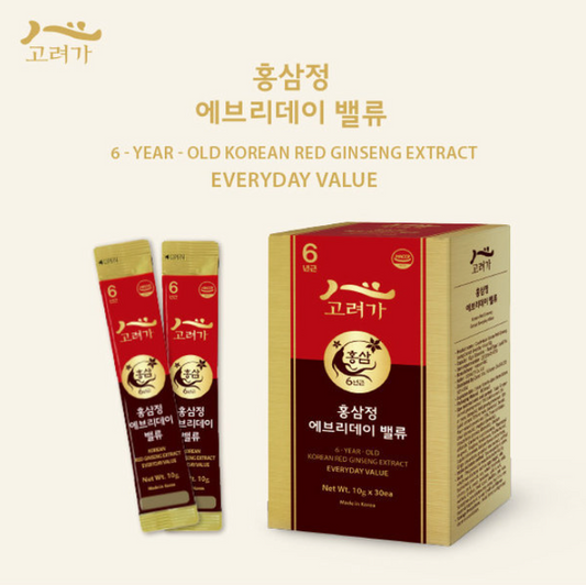 COREAHOUSE Korean Red Ginseng extract Everyday Value (10g x30 sticks)