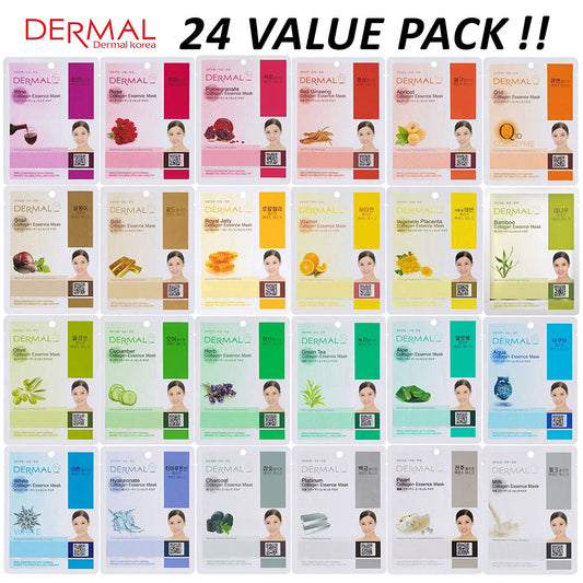DERMAL KOREA Collagen Essence Face Mask Sheet (24ea)