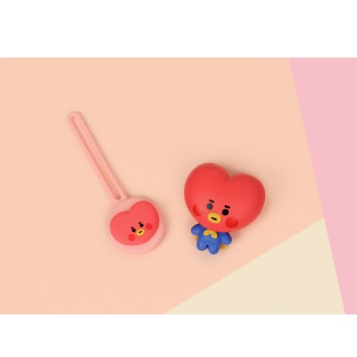 BT21 Little Buddy AirTag Cover Case with All in One Silicon Strap