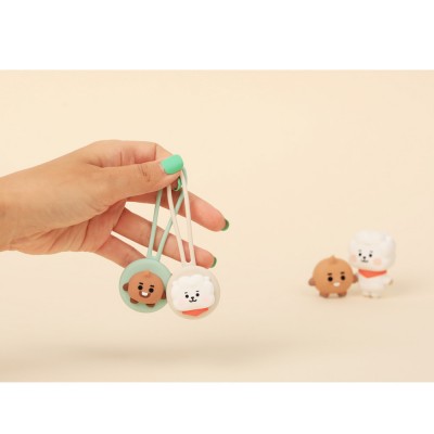BT21 Little Buddy AirTag Cover Case with All in One Silicon Strap