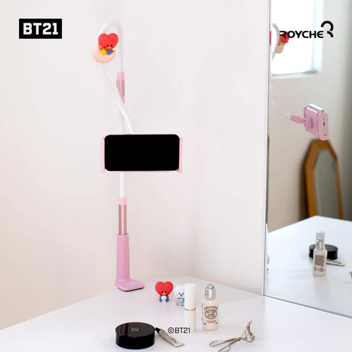 BTS BT21 Official BABY Figure GOOSE NECK Smartphone Mobile Holder Stand