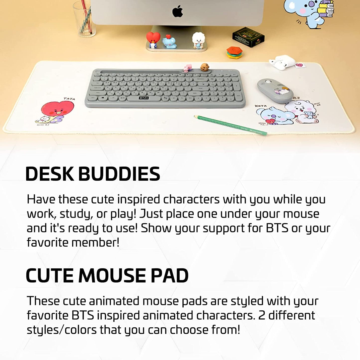 BT21 Long Mouse Pad, My Little Buddy Better Together Edition by BTS