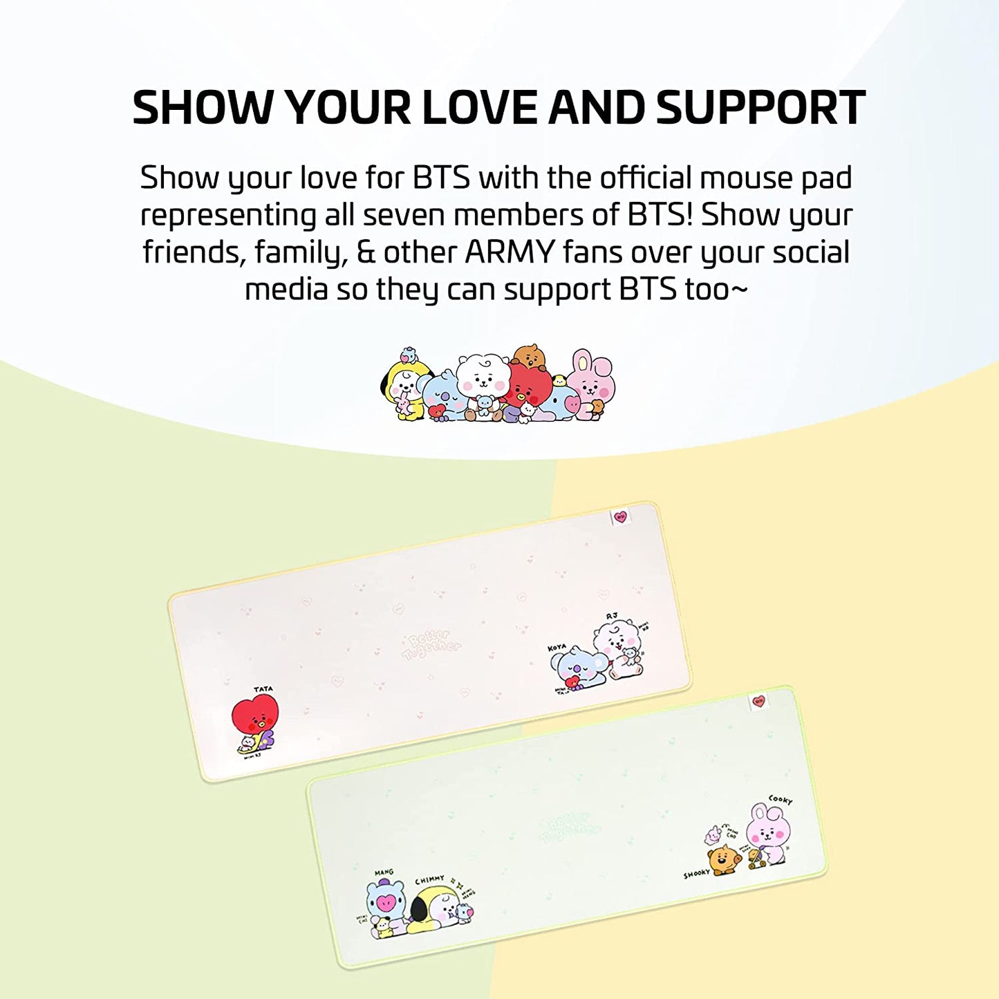 BT21 Long Mouse Pad, My Little Buddy Better Together Edition by BTS