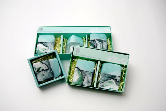 NATURAL LOVE Gemstone Soap 3 Bar Handmade Jade Soap Gift Set