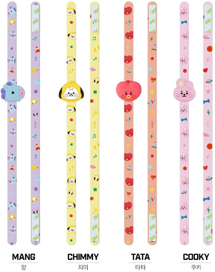 Us seller Official BTS x BT21 Baby Character Figure Strap - Smartphone One-Handed Holder Finger Grip Accessory