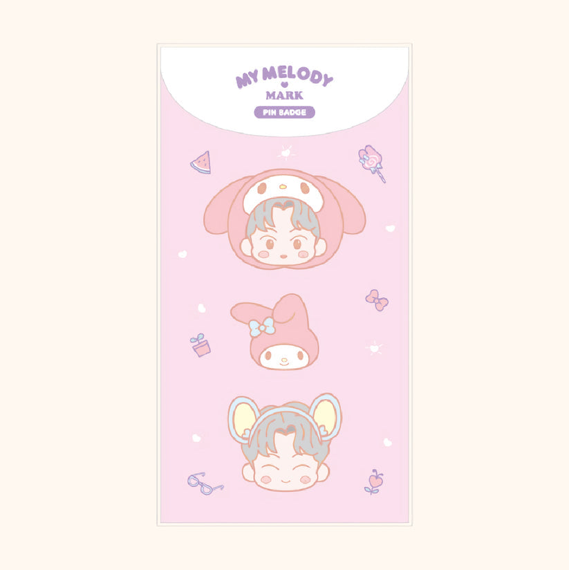 NCT x Sanrio Characters 3 pcs Pin Badge - SMTOWN Official Merch