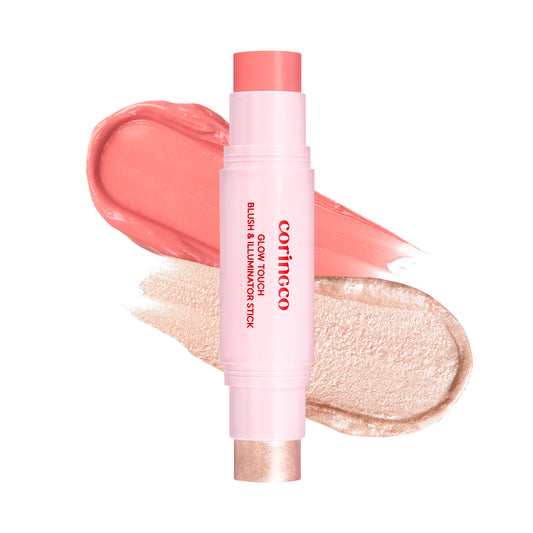CORINGCO Glow Touch Blush & Illuminator Stick – Hydrating Cream Blush & Highlighter for Cheeks, Lips & Body (5g / 5.5g)