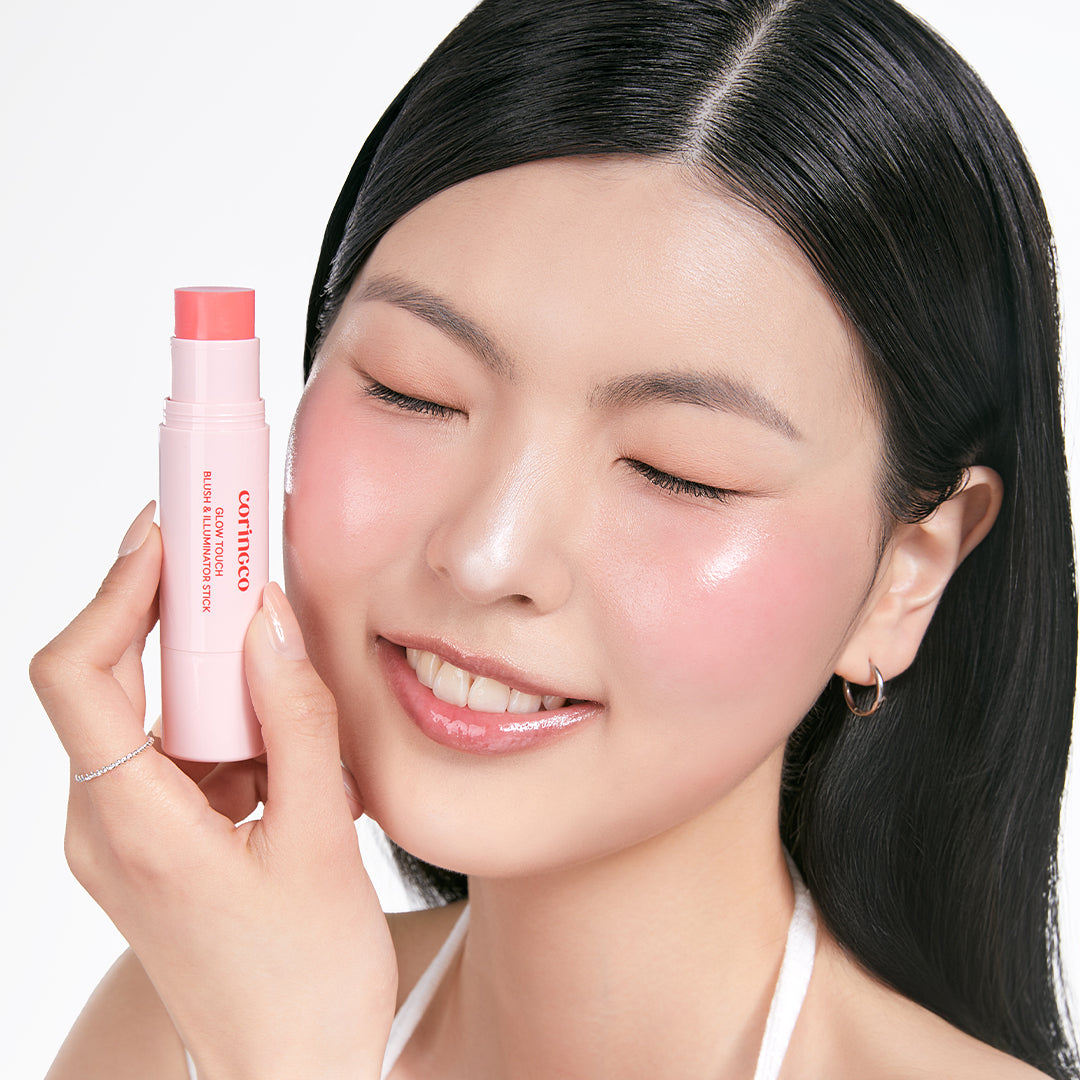 CORINGCO Glow Touch Blush & Illuminator Stick – Hydrating Cream Blush & Highlighter for Cheeks, Lips & Body (5g / 5.5g)
