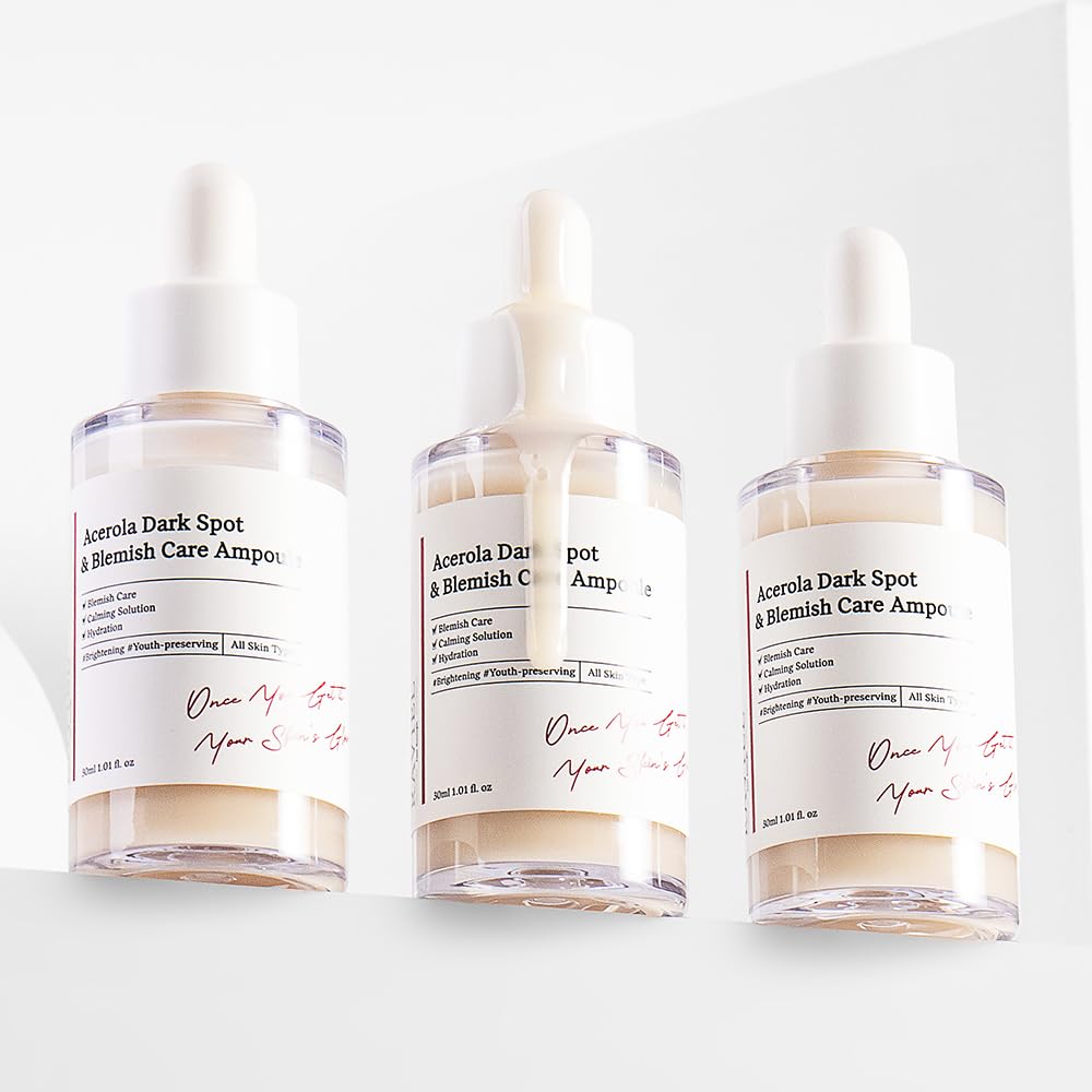 RAVIEL Acerola Dark Spot & Blemish Care Ampoule – Vitamin C Serum 30ml (1.01 fl oz)