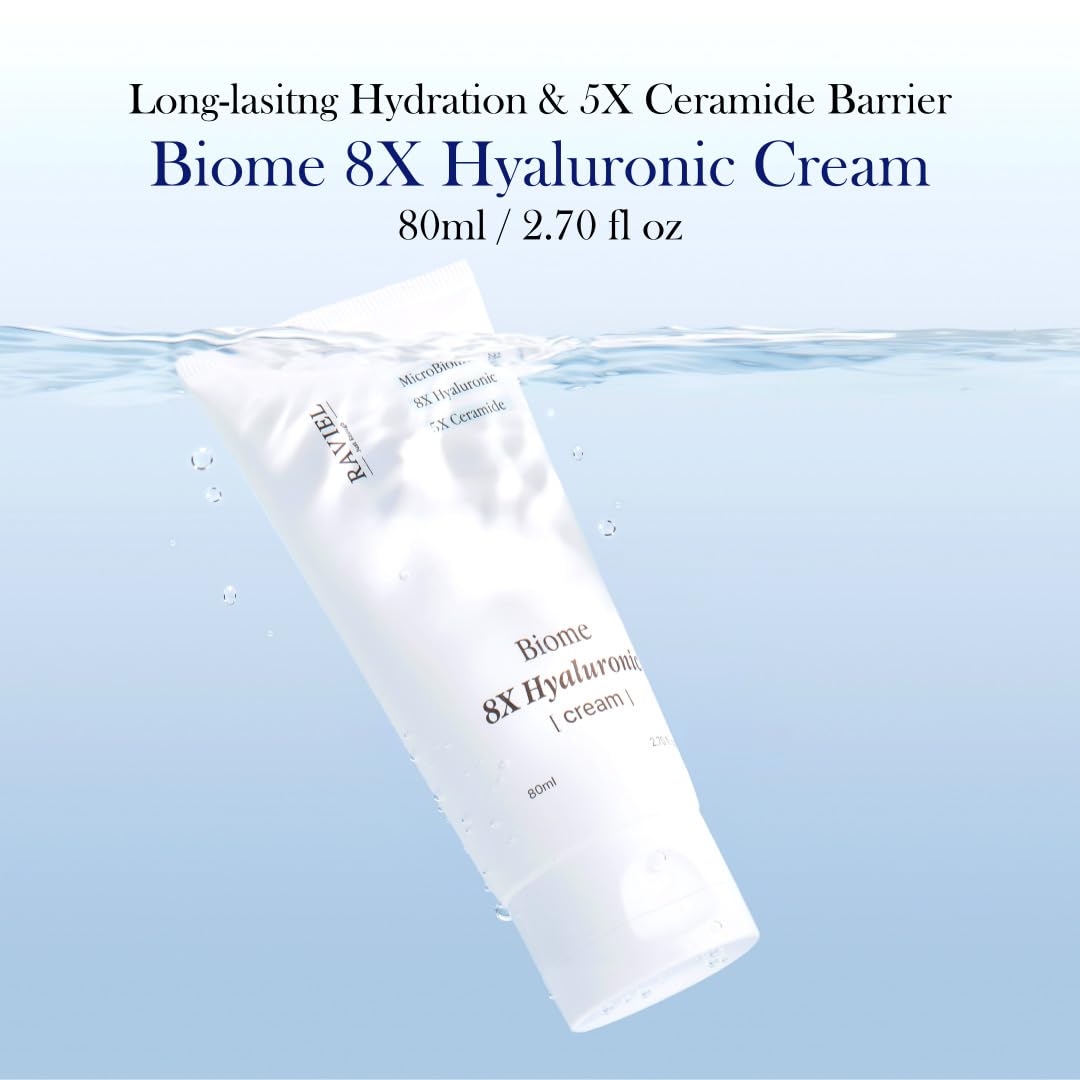 RAVIEL Biome 8X Hyaluronic Cream – Deep Moisture Glow Cream (80ml / 2.70 fl oz)