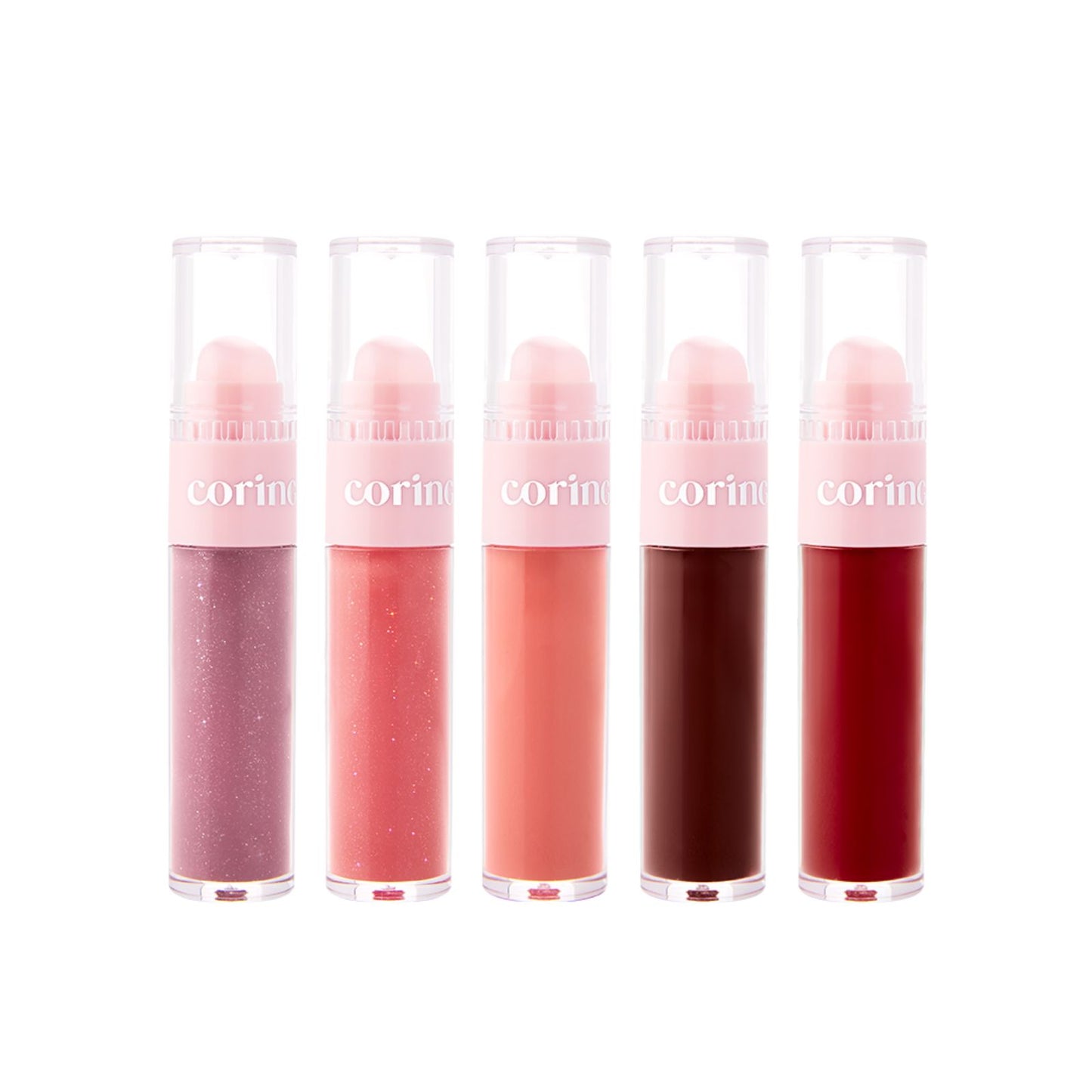 CORINGCO Topping Tip Glow Lip Plumper – Tinted Plumping Lip Gloss with Vitamin E (2.8g, 5 Shades)