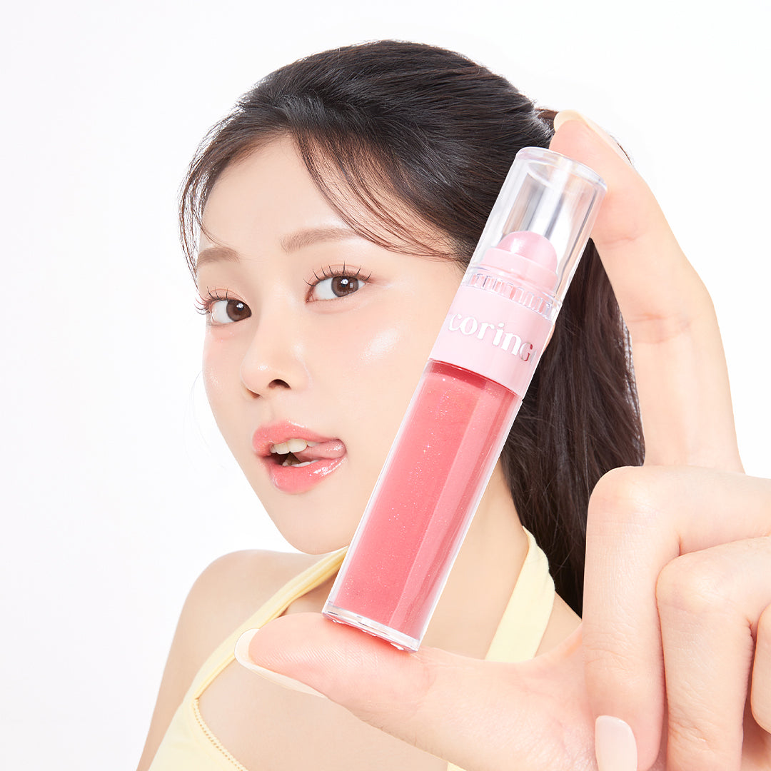 CORINGCO Topping Tip Glow Lip Plumper – Tinted Plumping Lip Gloss with Vitamin E (2.8g, 5 Shades)