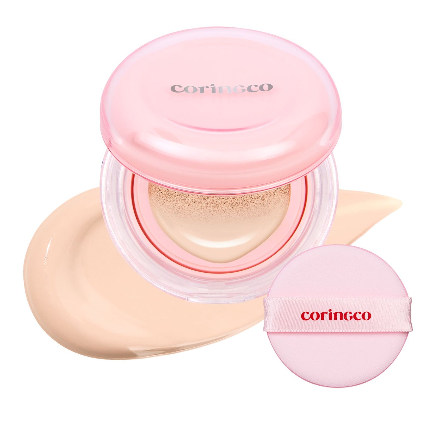 CORINGCO Glow Rice BB Cushion Foundation with Natural Glow, Perfect Coverage, Korean