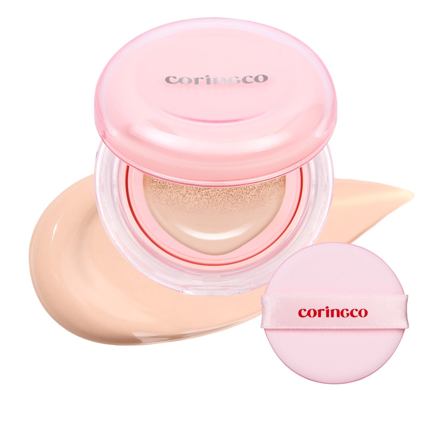 CORINGCO Glow Rice BB Cushion Foundation with Natural Glow, Perfect Coverage, Korean