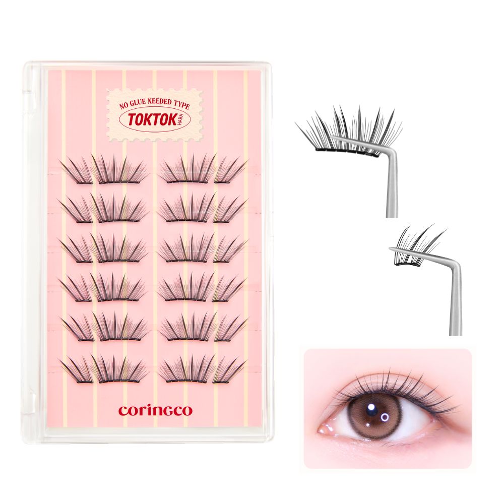 coringco TokTok Hara #No Glue Half Eyelash – Natural Outer Lash Extension (READY / ANIME / PURE)