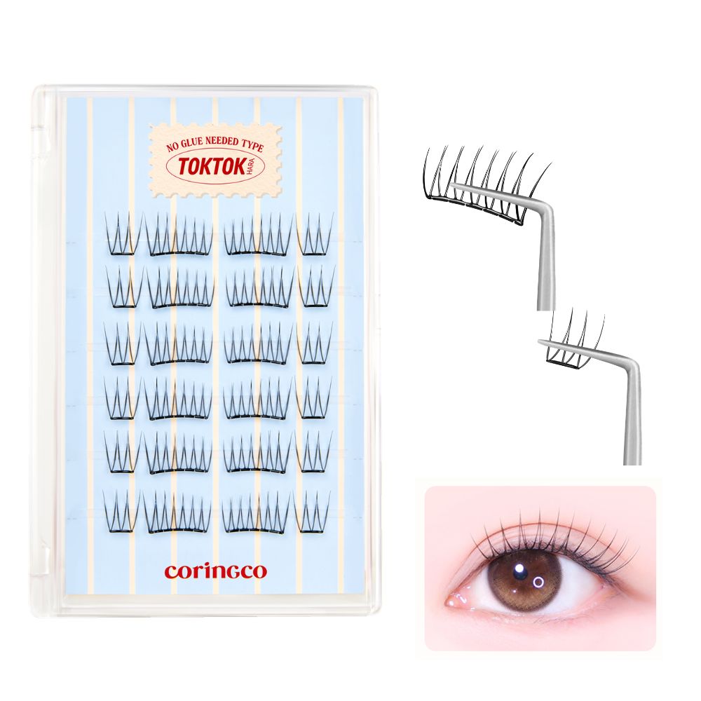 coringco TokTok Hara #No Glue Half Eyelash – Natural Outer Lash Extension (READY / ANIME / PURE)