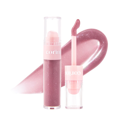 CORINGCO Topping Tip Glow Lip Plumper – Tinted Plumping Lip Gloss with Vitamin E (2.8g, 5 Shades)