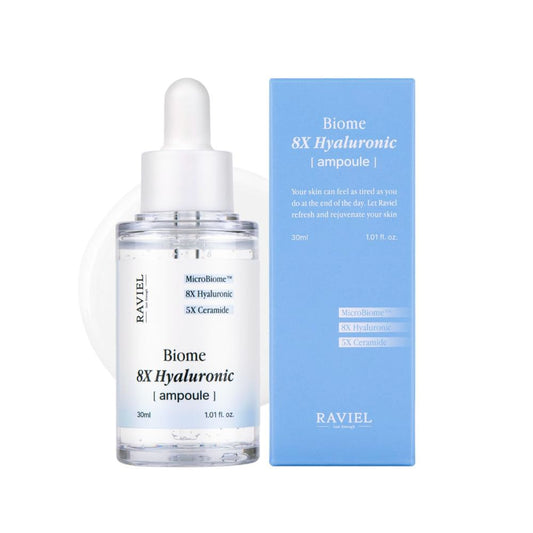 RAVIEL Biome 8X Hyaluronic Ampoule – Intensive Hydration & Pore Care Serum (30ml / 1.01 fl oz)