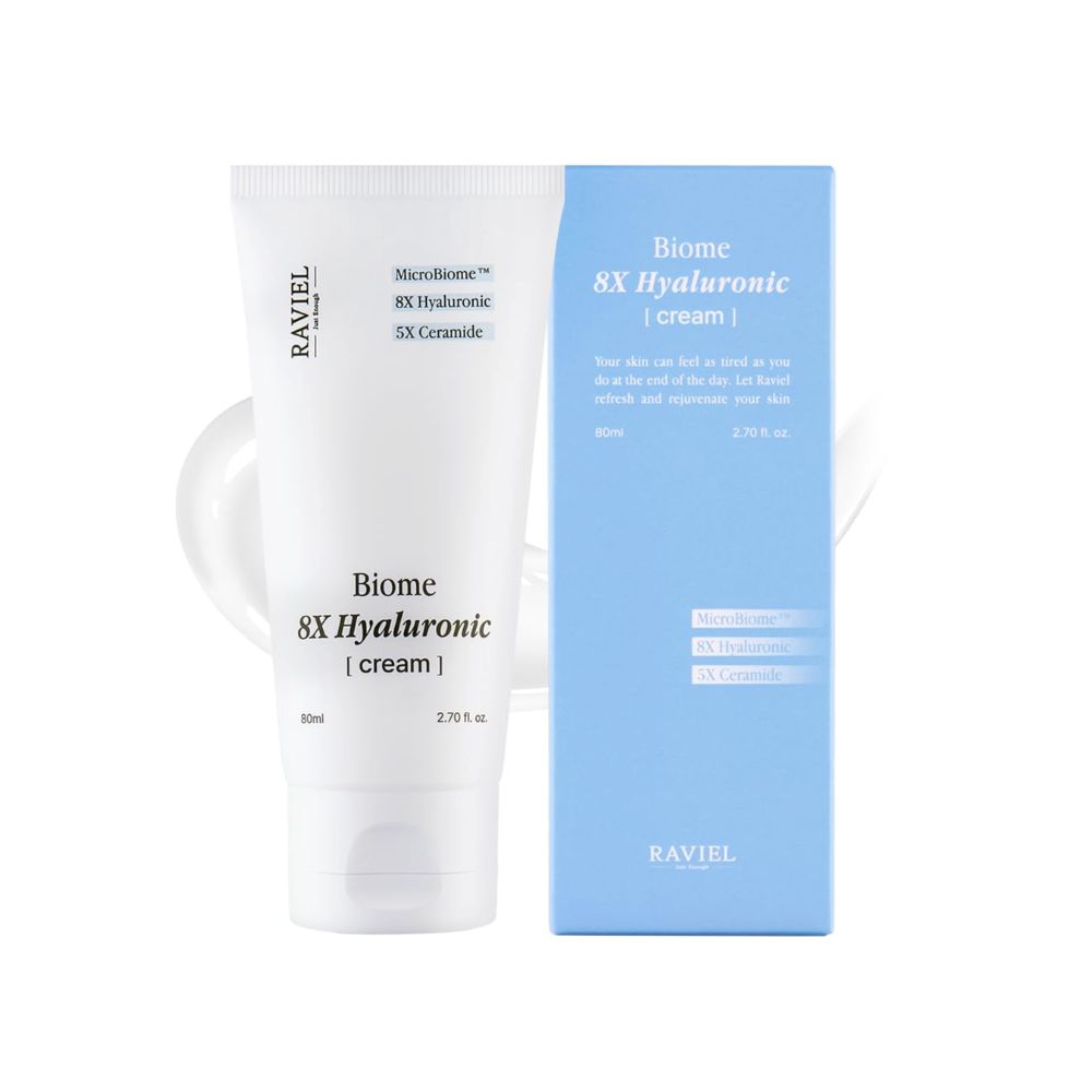 RAVIEL Biome 8X Hyaluronic Cream – Deep Moisture Glow Cream (80ml / 2.70 fl oz)