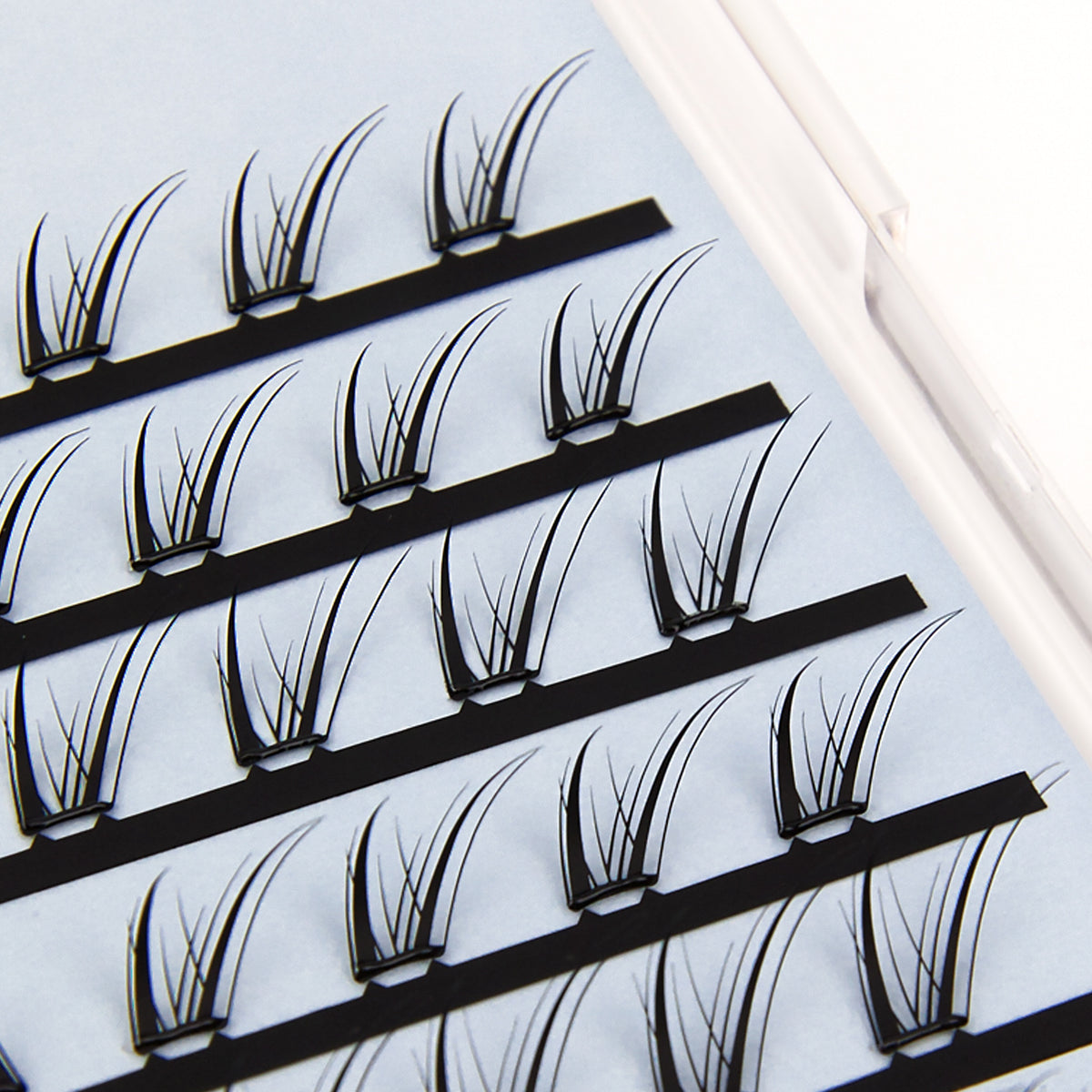 CORINGCO Easycut Self Adhesive False Eyelashes, Natural Look, No Glue Needed, Assorted Set of 9/10/11mm, Reusable Lash Clusters Kbeauty