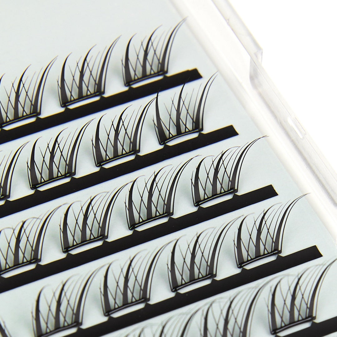 CORINGCO Easycut Self Adhesive False Eyelashes, Natural Look, No Glue Needed, Assorted Set of 9/10/11mm, Reusable Lash Clusters Kbeauty