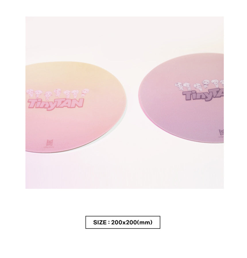 BTS TinyTAN Round Mouse Pad (Pink/Purple)