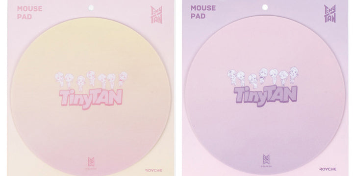 BTS TinyTAN Round Mouse Pad (Pink/Purple)