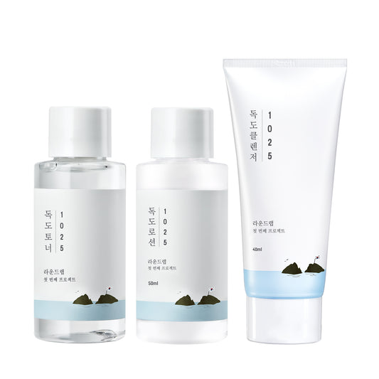 ROUND LAB - 1025 Dokdo On-The-Go Set (Toner + Lotion + Cleanser)