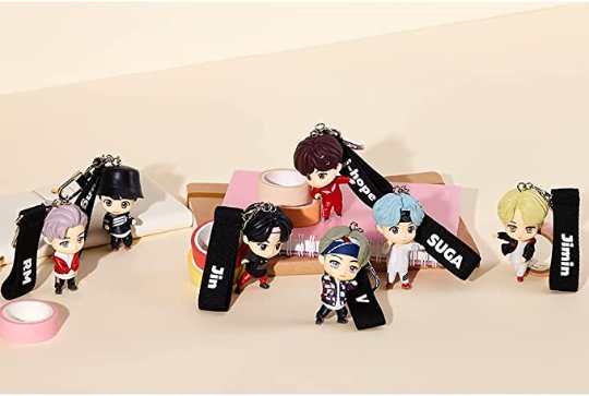 BTS Tinytan Figures Keychain Keyring Kpop Merchandise Bag Accessory Of –  SOONHARI BEAUTY