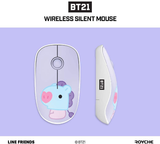 BTS x BT21 Baby Wireless Silent Mouse by Royche